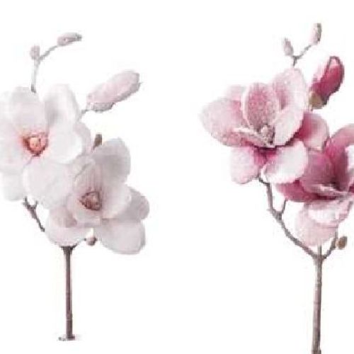 64403 Magnolia innevata artificiale 50 cm <br/> Fiori Finti e Piante Finte