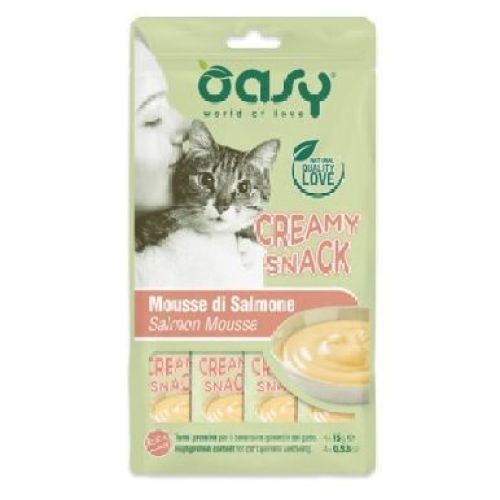 OASY SNACK CAT CREAMY SALMONE 15 GR <br/> Snack e Premi per Gatti