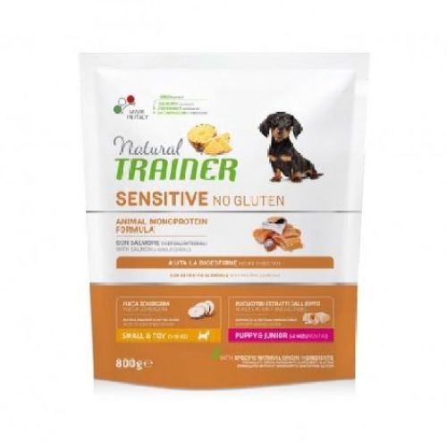 Natural Trainer Sensitive Puppy&Junior Salmone 800Gr <br/> Cibo Secco per Cani