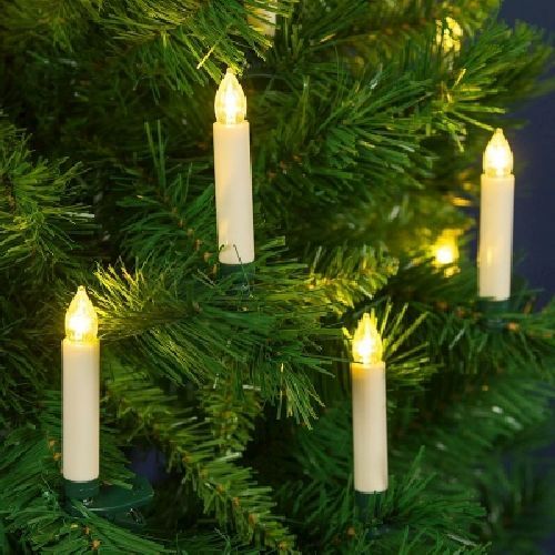 Set 10 candeline per albero Natale classic a batteria <br/> Luci di Natale