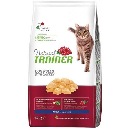 Natural Trainer Cat Adult Pollo 1,5 kg <br/> Cibo Secco per Gatti