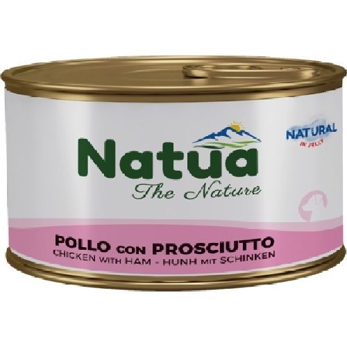 NATUA JELLY DOG POLLO CON PROSCIUTTO 150 GR <br/> Cibo Umido per Cani