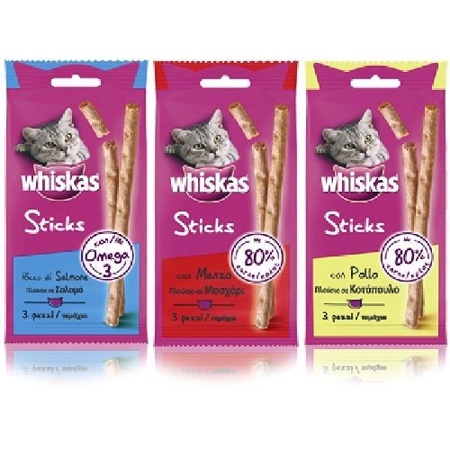 Whiskas Sticks 3 Pz salmone <br/> Snack e Premi per Gatti