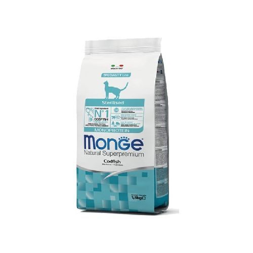 Monge Cat Sterilized Merluzzo 1,5kg <br/> Cibo Secco per Gatti