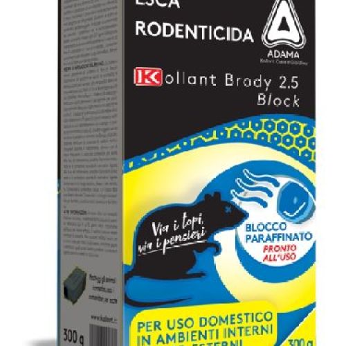 Kollant Brody 2.5 Block 300 gr Esca topicida in blocchi <br/> Repellente e Dissuasore di Animali