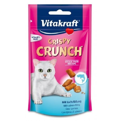 Vitakraft Crispy Crunch con salmone <br/> Snack e Premi per Gatti