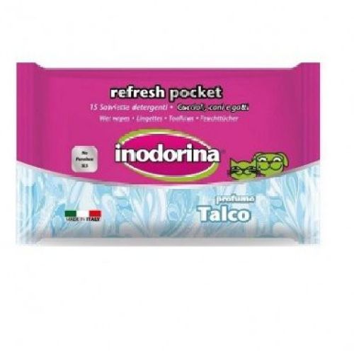 Inodorina Salviette Pocket Talco <br/> Traversine e Salviette Cane