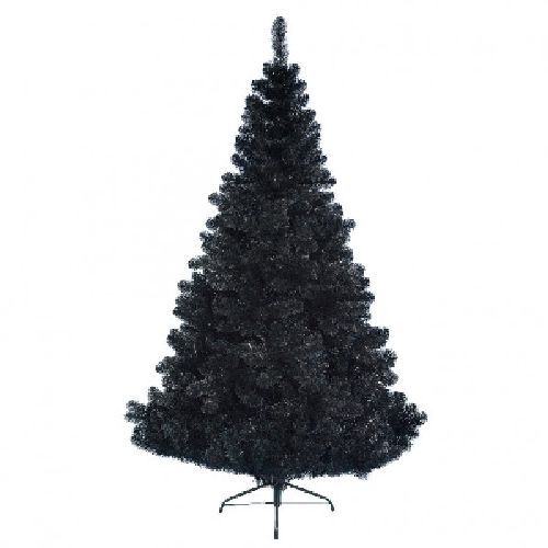 53966 Albero di Natale nero in PVC mod. Bardonecchia H150cm <br/> Alberi di Natale