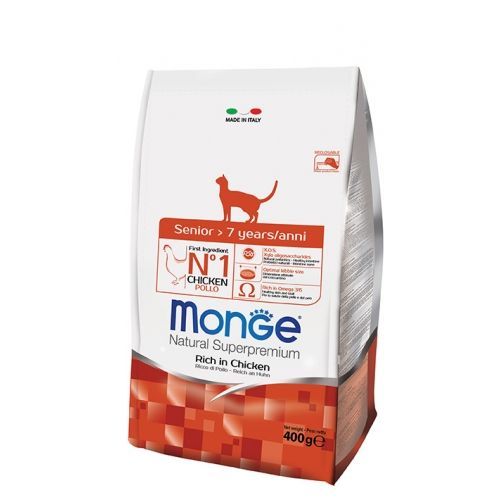 Monge Cat Senior 400 gr (gatti anziani) <br/> Cibo Secco per Gatti