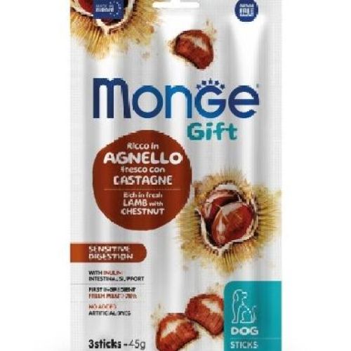 Monge Gift Sticks Cane Sensitive Digestion Agnello e Castagne <br/> Snack e Premi per Cani