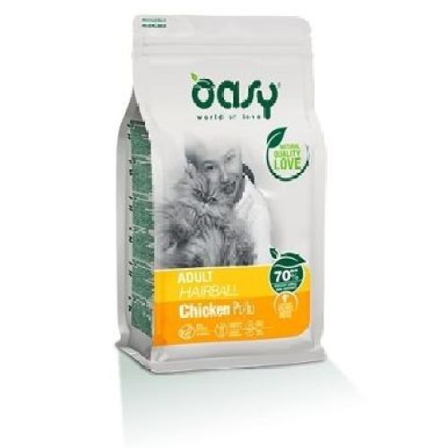 OASY DRY CAT ADULT HARIBALL 1,5KG <br/> Cibo Secco per Gatti