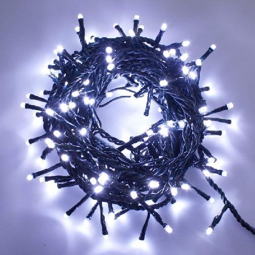 Catena 180 LED Bianco Freddo 10 m, prolungabile, uso interno <br/> Luci di Natale