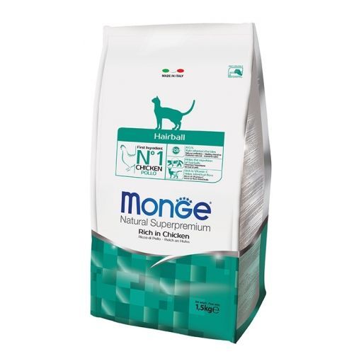 Monge Cat Hairball 1,5 kg (anti-boli di pelo) <br/> Cibo Secco per Gatti