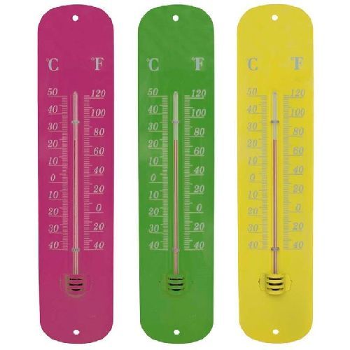 Termometro In Metallo Colorato Fucsia <br/> Attrezzi Manuali per il Giardinaggio